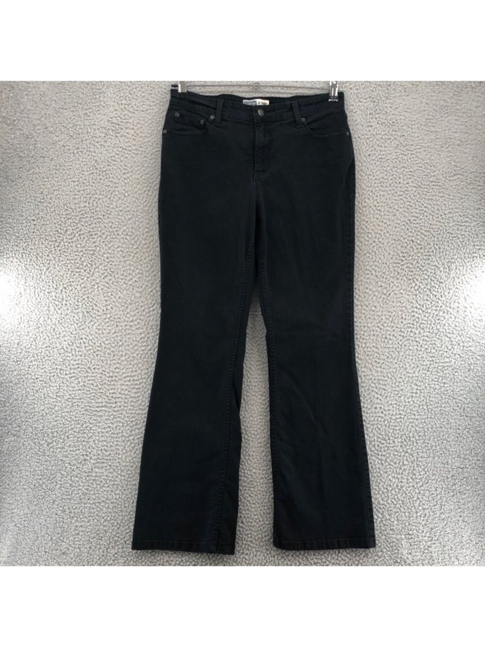 Levis Jeans Womens 12 Black Denim Signature At Waist Bootcut Pockets High Rise